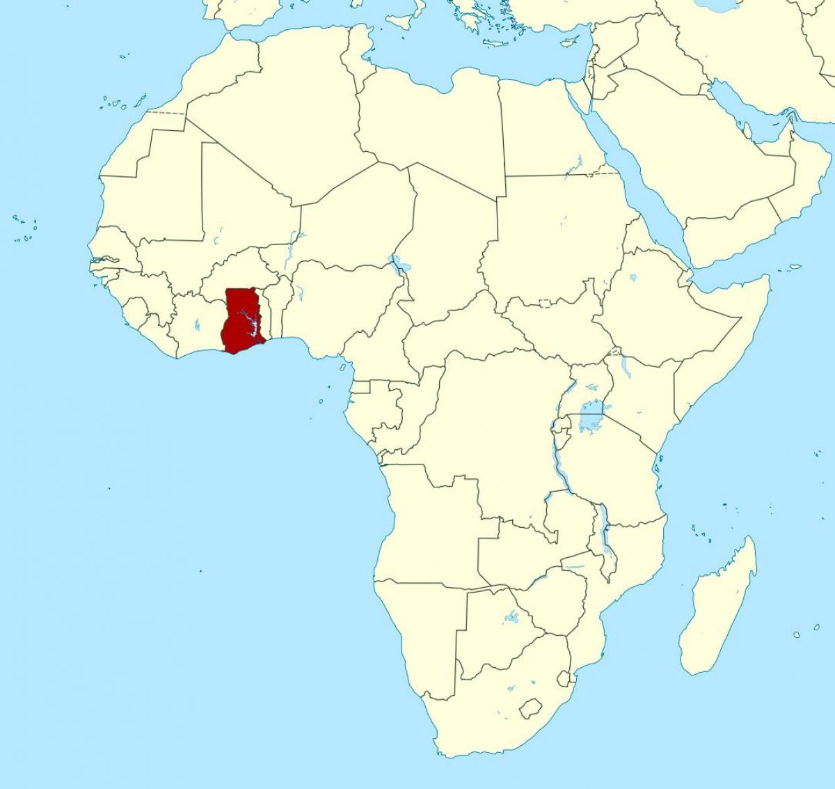 아프리카의 지도를 보여주는 가나