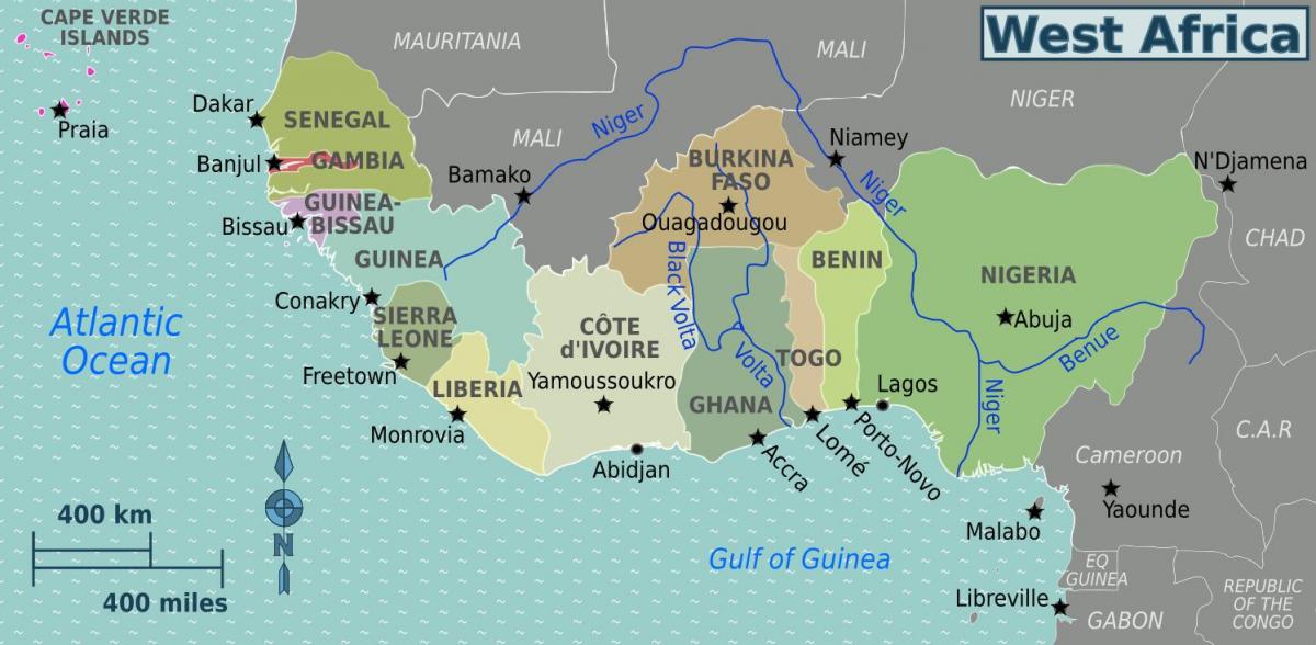 지도 가나 서아프리카